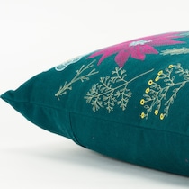 botanic teal accent pillow   
