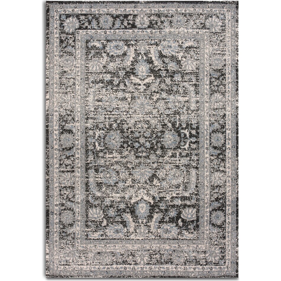 Bound Area Rug Gray and Black Value City Furniture