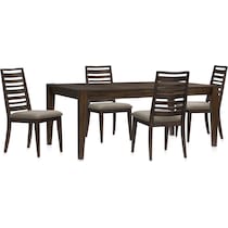 bowen dark brown  pc dining room   