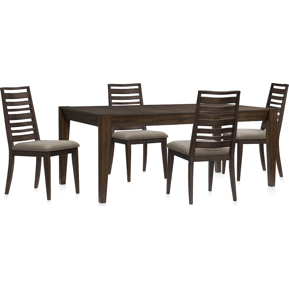 bowen dark brown  pc dining room   