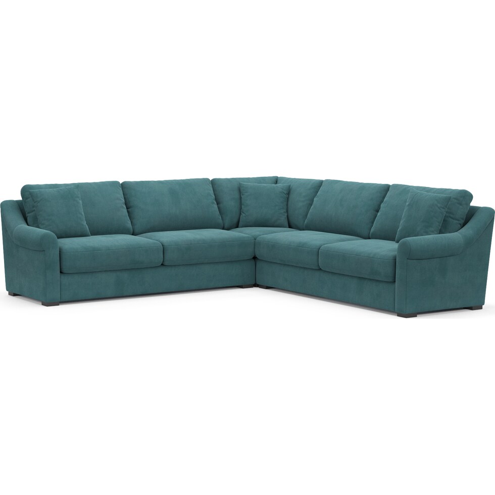 bowery bella peacock sleeper sectional   