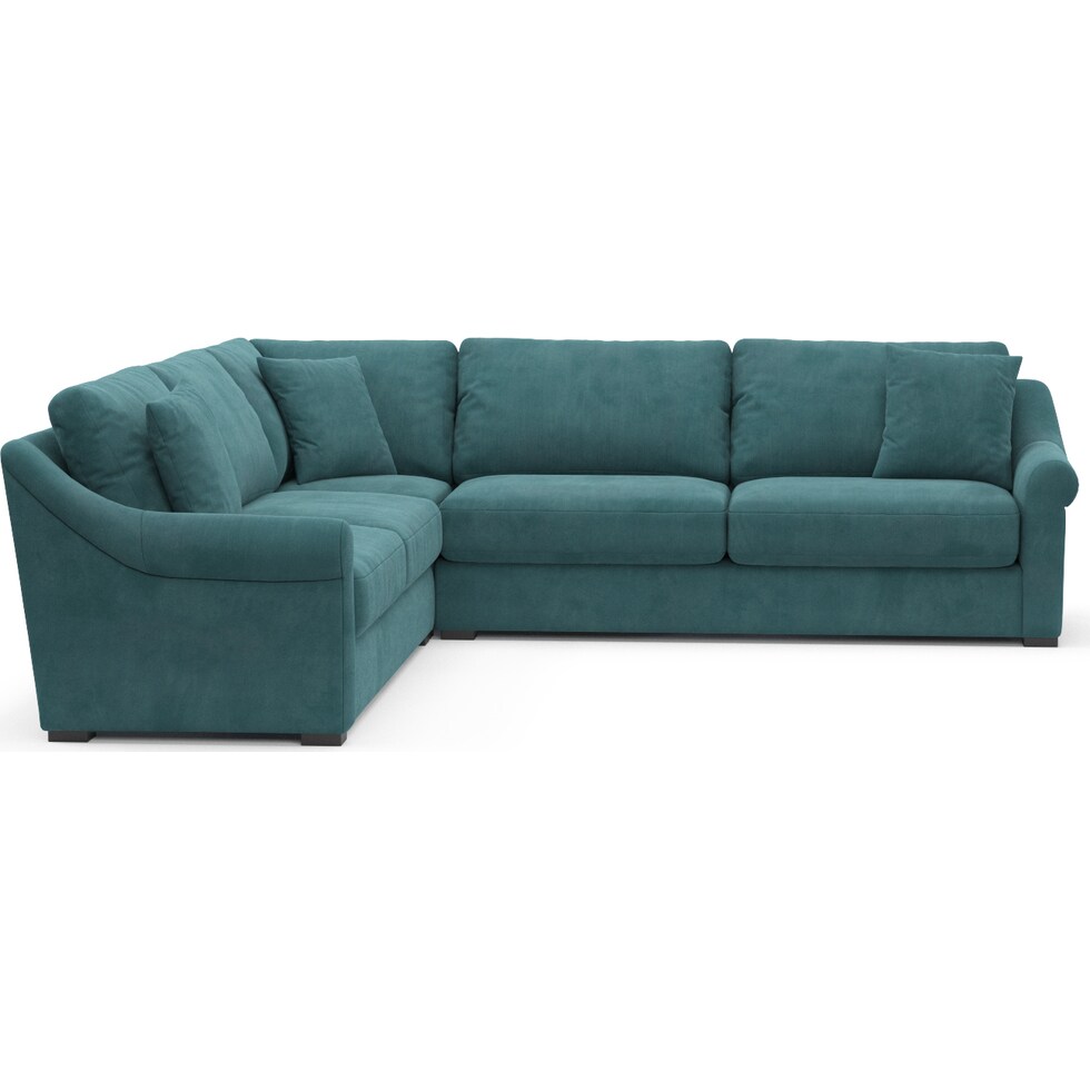 bowery bella peacock sleeper sectional   