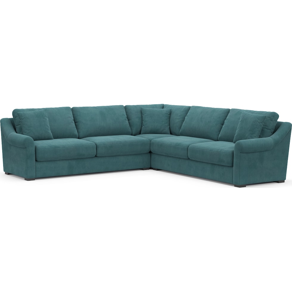 bowery bella peacock sleeper sectional   