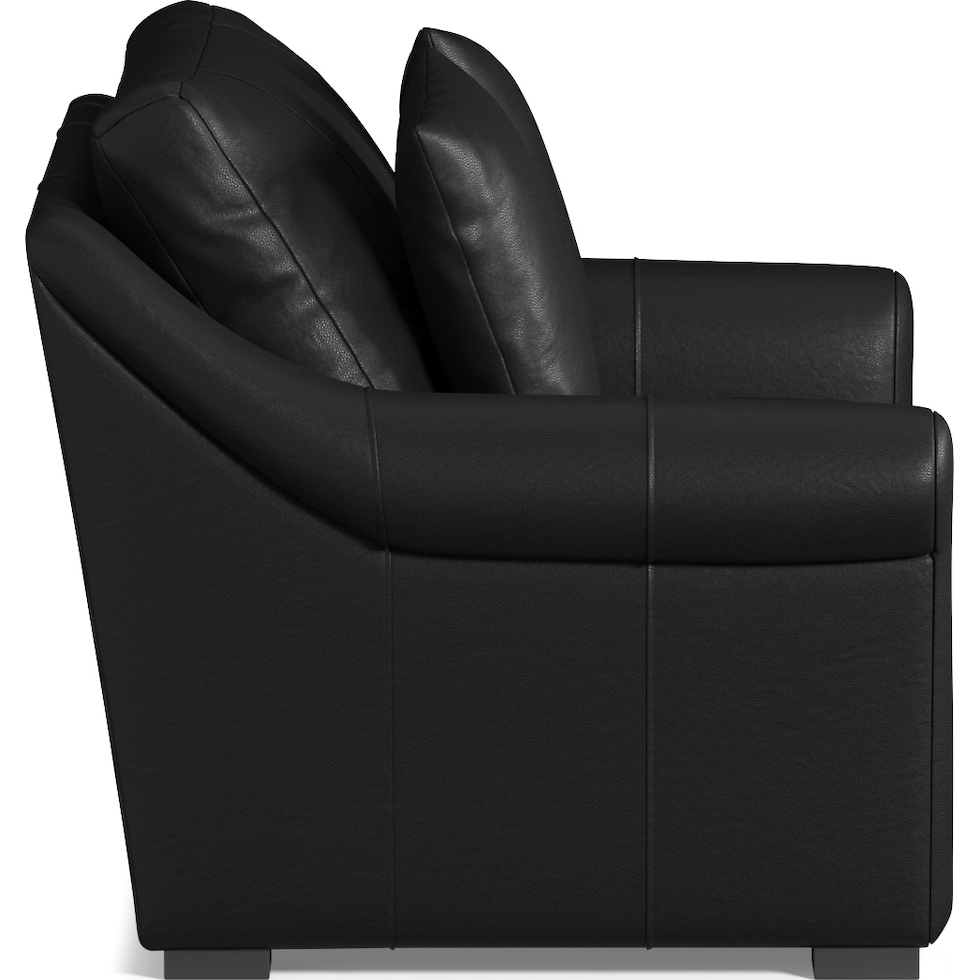 bowery black chair and a half   