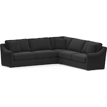 bowery black sleeper sectional   