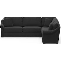 bowery black sleeper sectional   