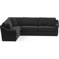 bowery black sleeper sectional   