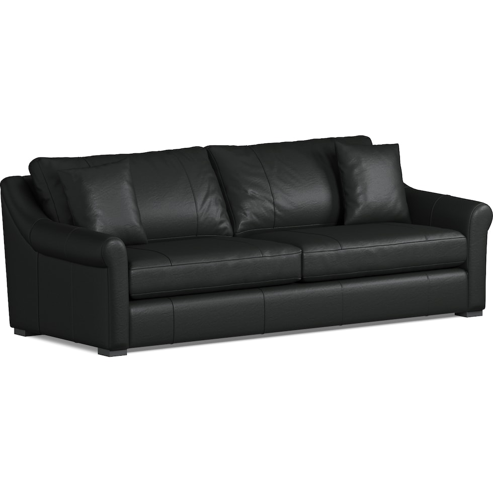 bowery black sofa   