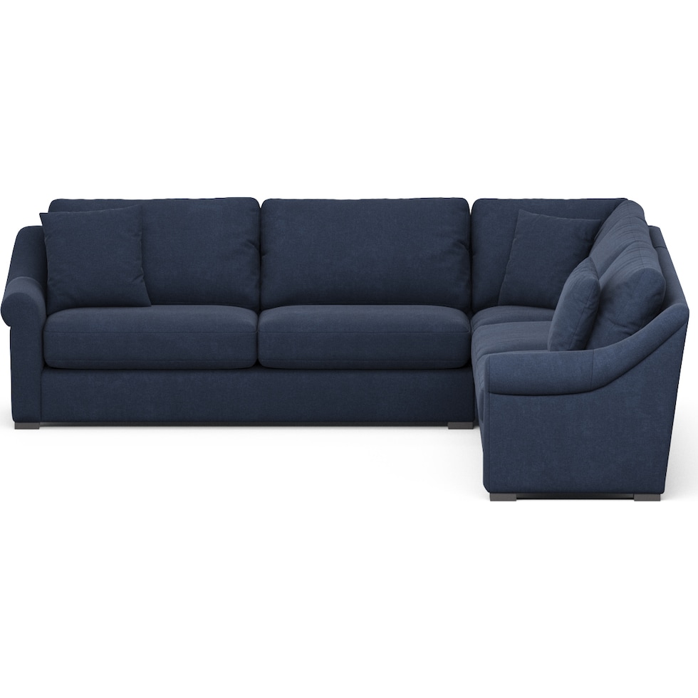 bowery blue  pc sectional   