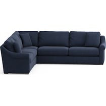 bowery blue  pc sectional   