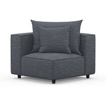 bowery blue right arm facing sofa   