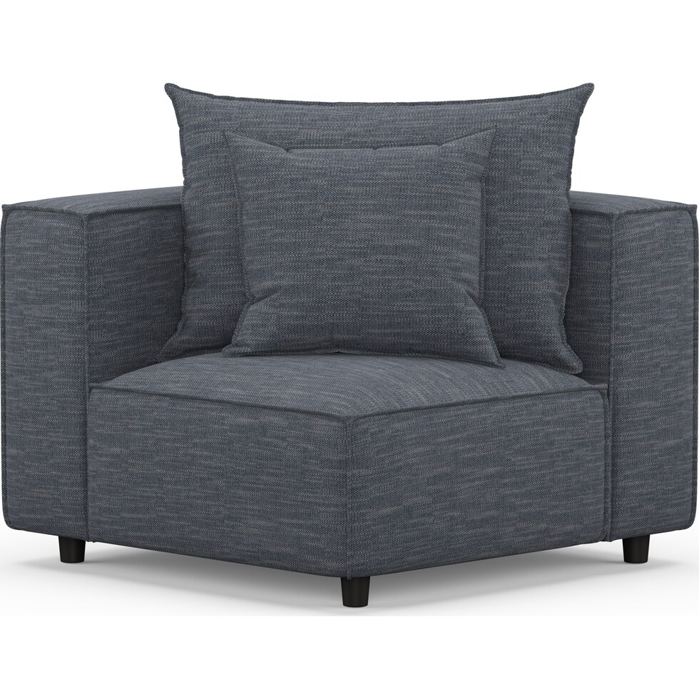 bowery blue right arm facing sofa   