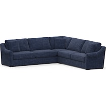 bowery blue sleeper sectional   