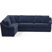 bowery blue sleeper sectional   