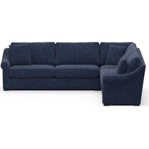 bowery blue sleeper sectional   