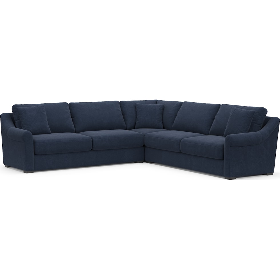 bowery blue sleeper sectional   