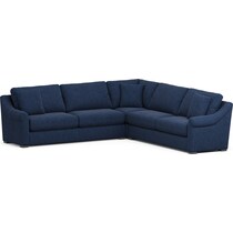 bowery blue sleeper sectional   