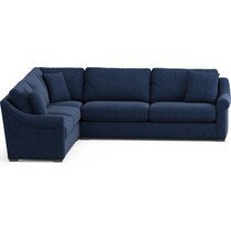 bowery blue sleeper sectional   