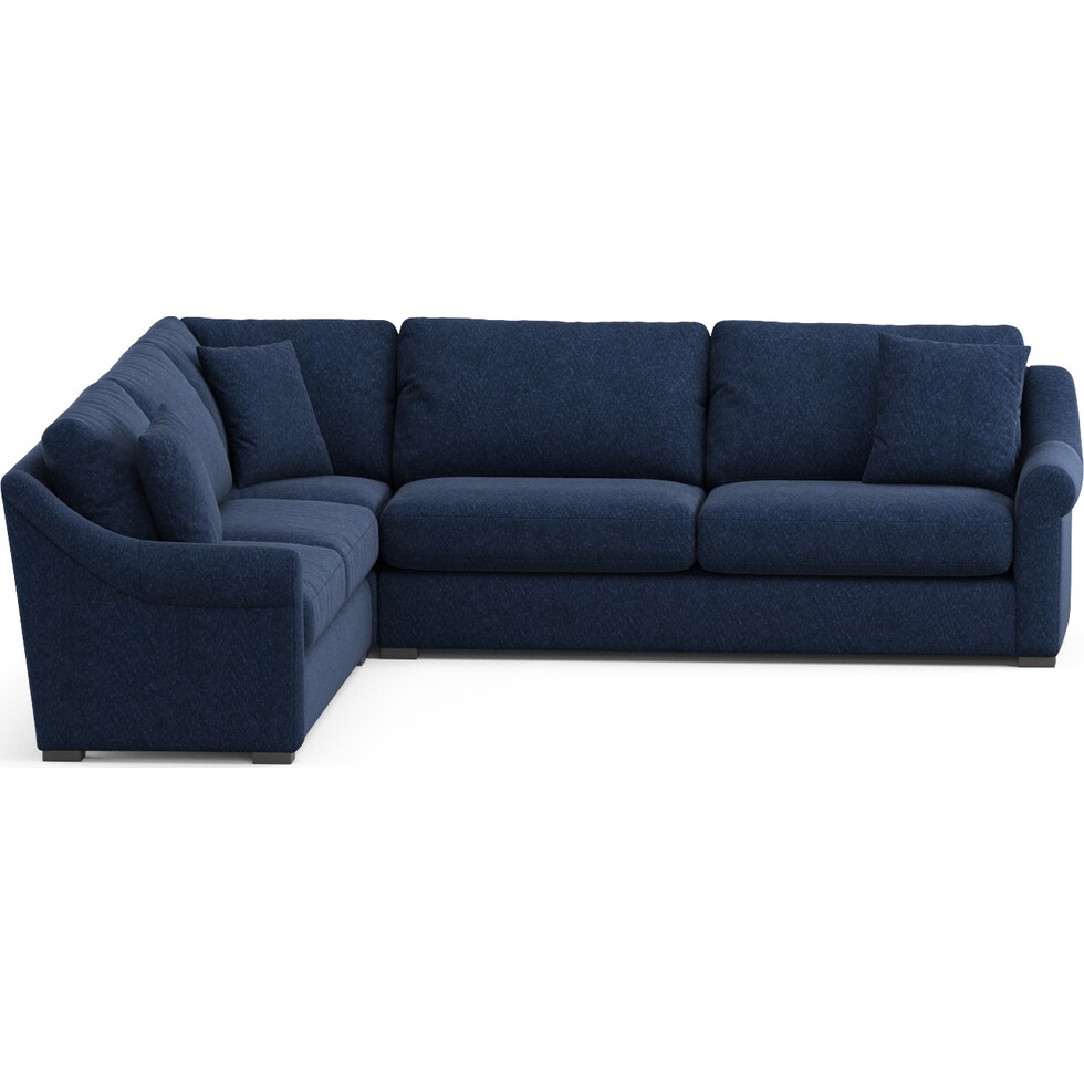bowery blue sleeper sectional   