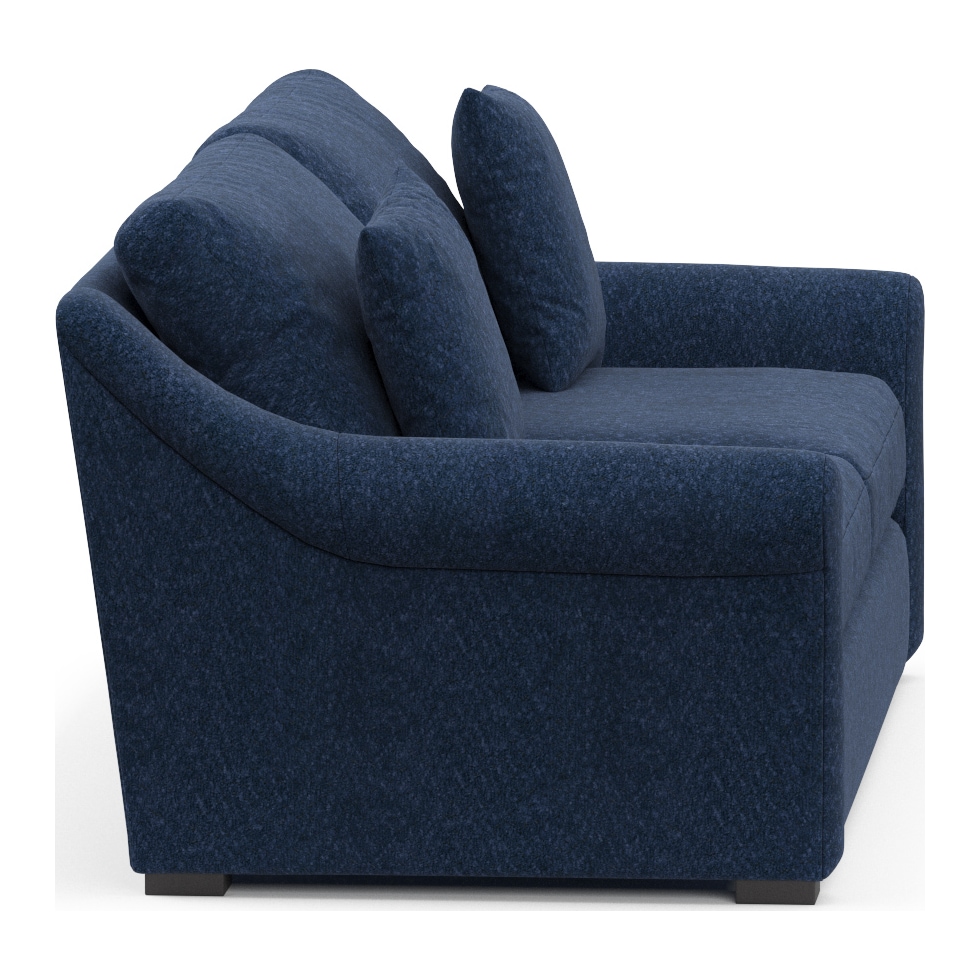 bowery blue sofa   