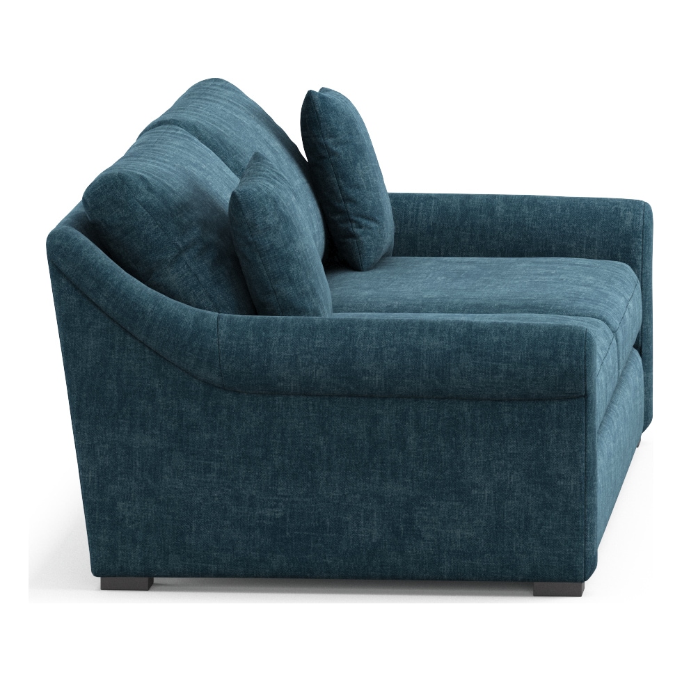 bowery blue sofa   