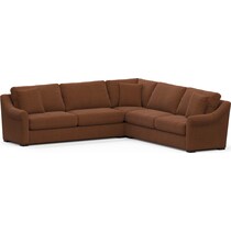 bowery dark brown sectional   