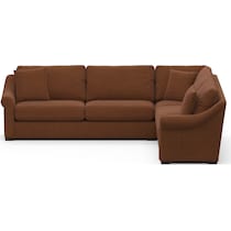 bowery dark brown sectional   