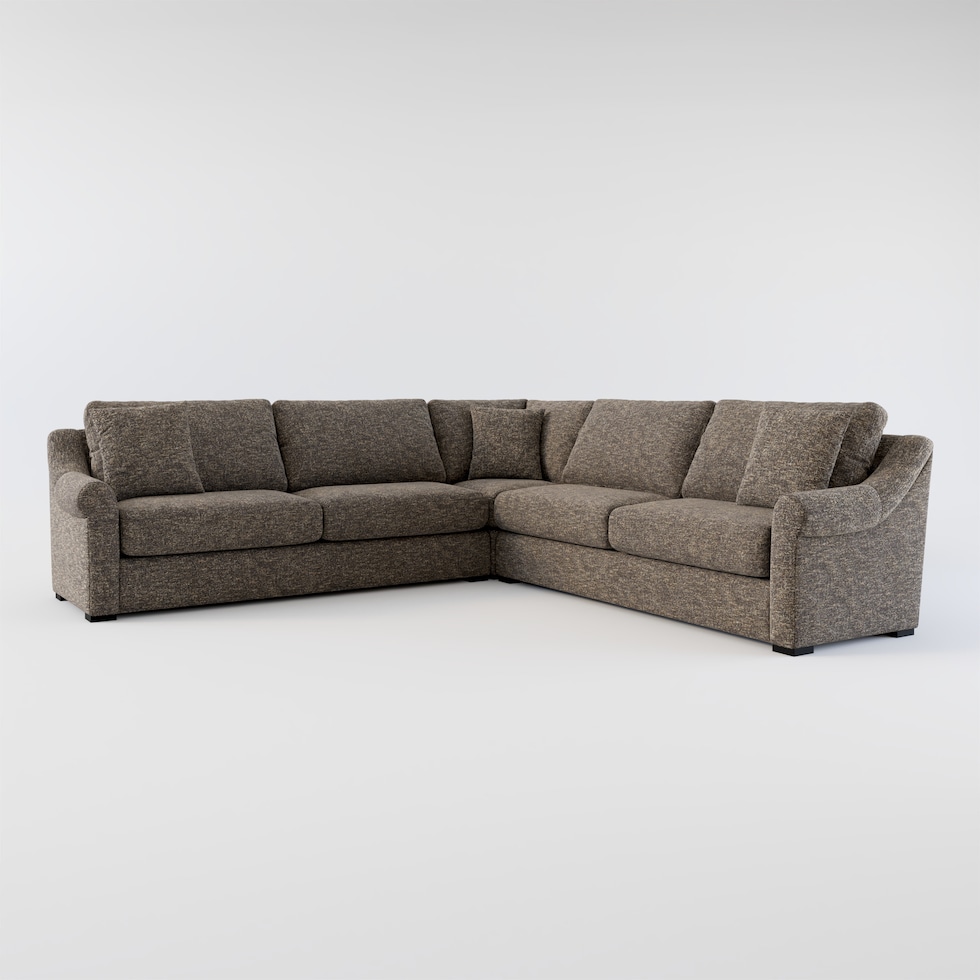 bowery dark brown sleeper sectional web   