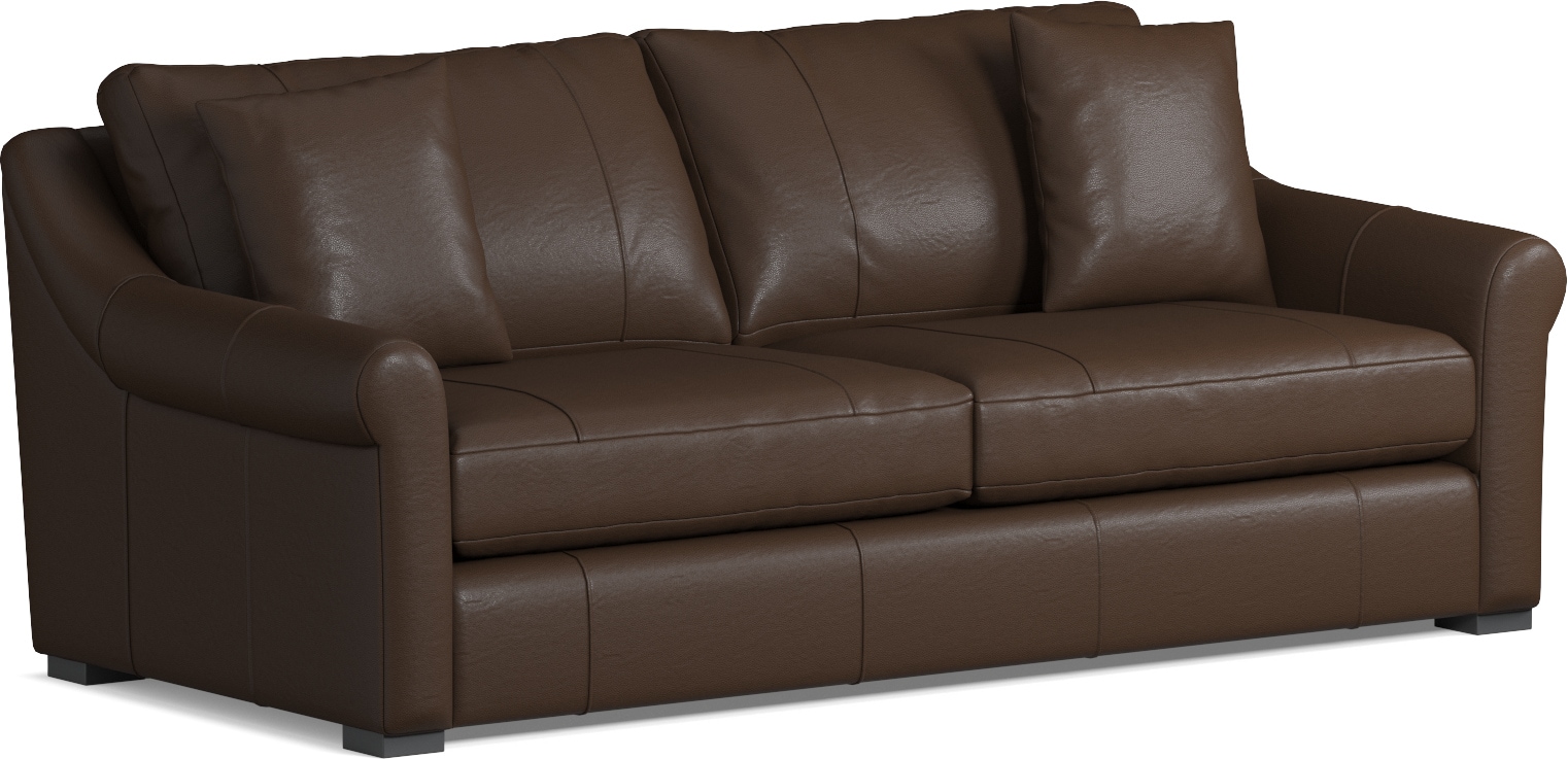 Bowery Leather Foam Comfort 87" Sleeper Sofa Siena Coffee Value