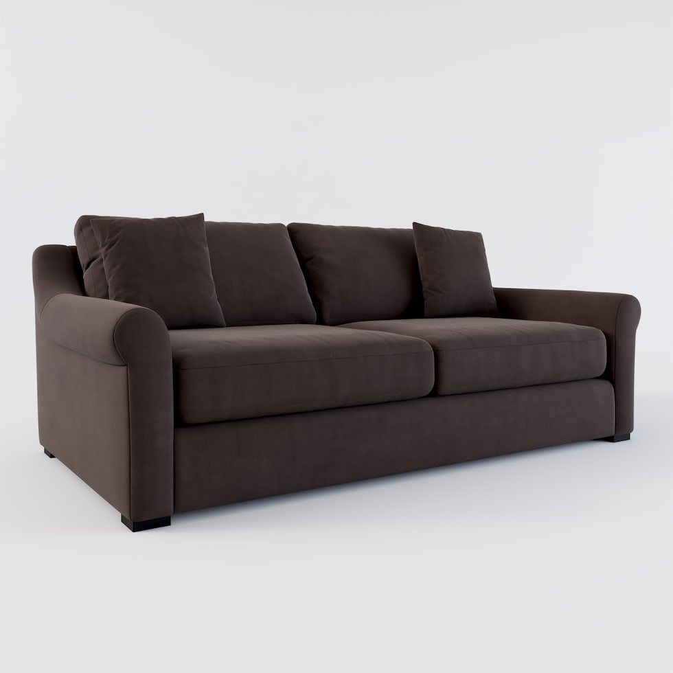 bowery dark brown sleeper sofa web   