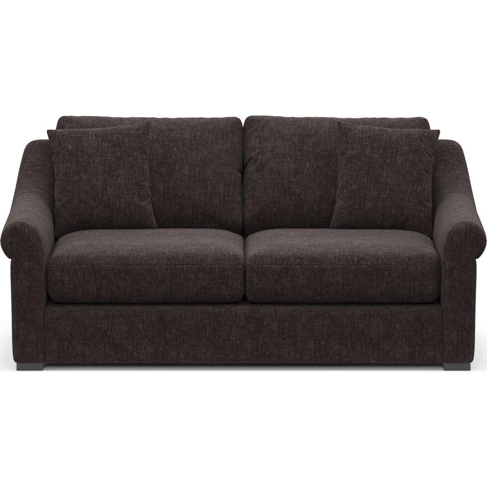 bowery dark brown sofa   