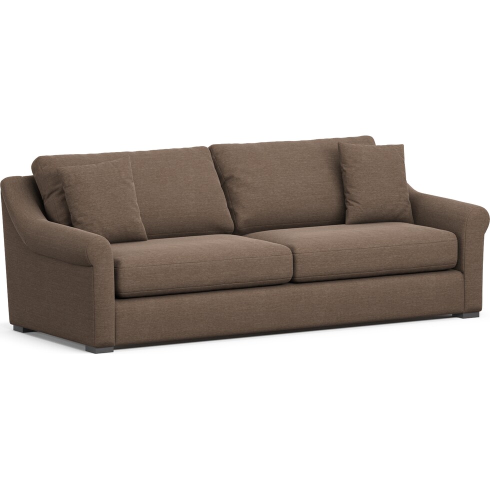 bowery dark brown sofa   