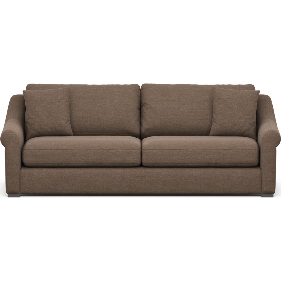 bowery dark brown sofa   