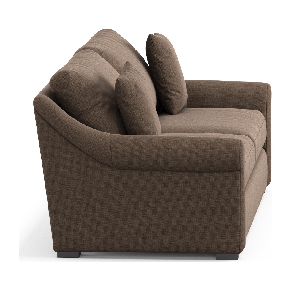 bowery dark brown sofa   