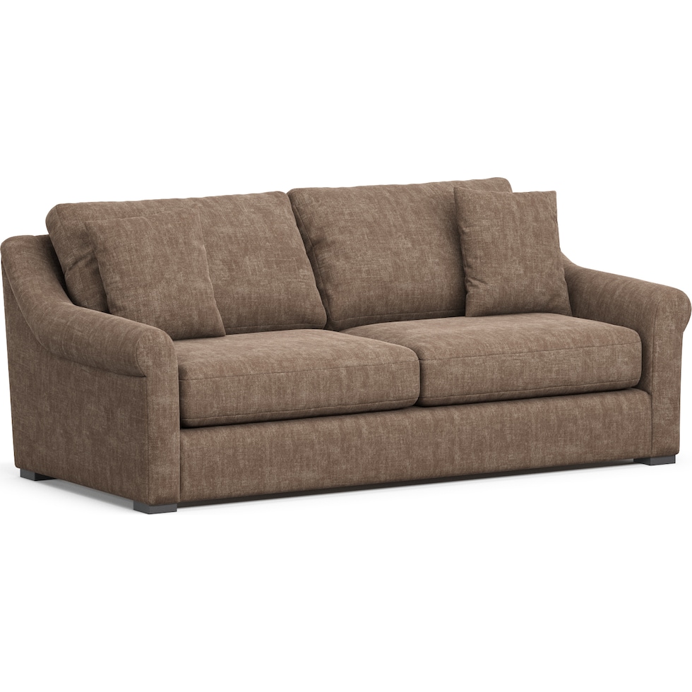 bowery dark brown sofa   