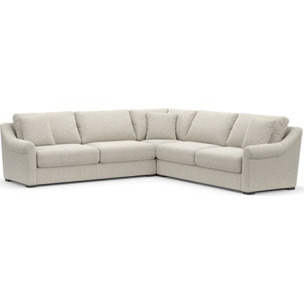 Bowery Foam Comfort 3-Piece Sectional - Muse Stone