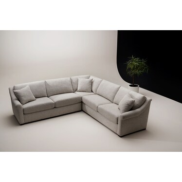 Bowery Core Comfort 3-Piece Sectional - Muse Stone