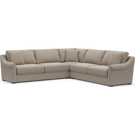 Bowery Core Comfort Eco Performance 3-Piece Sectional - Sublime Dove