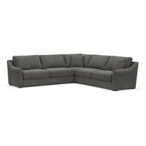 bowery gray  pc sectional   