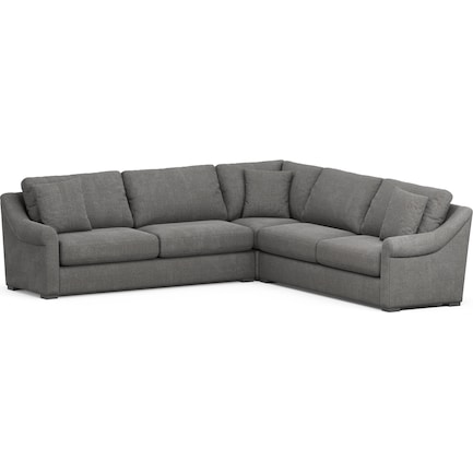 Bowery 3-Piece Sectional - Living Large Charcoal