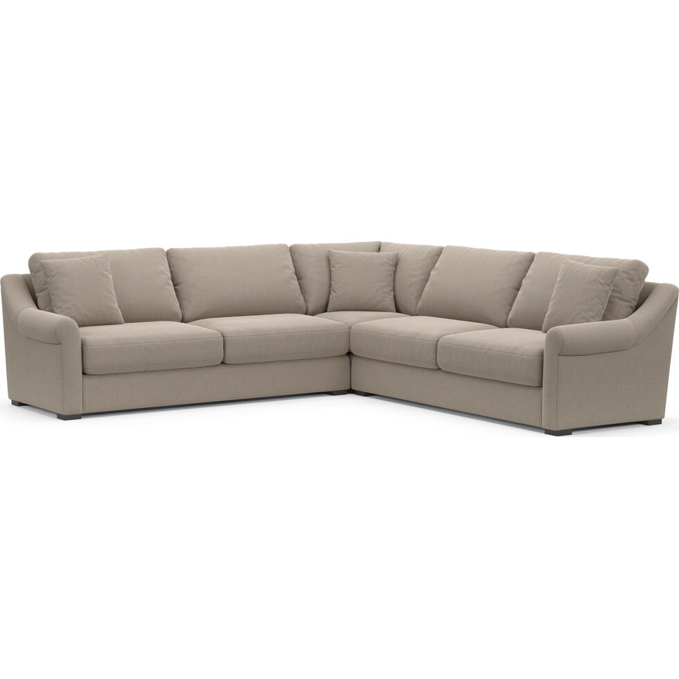 bowery gray sectional   