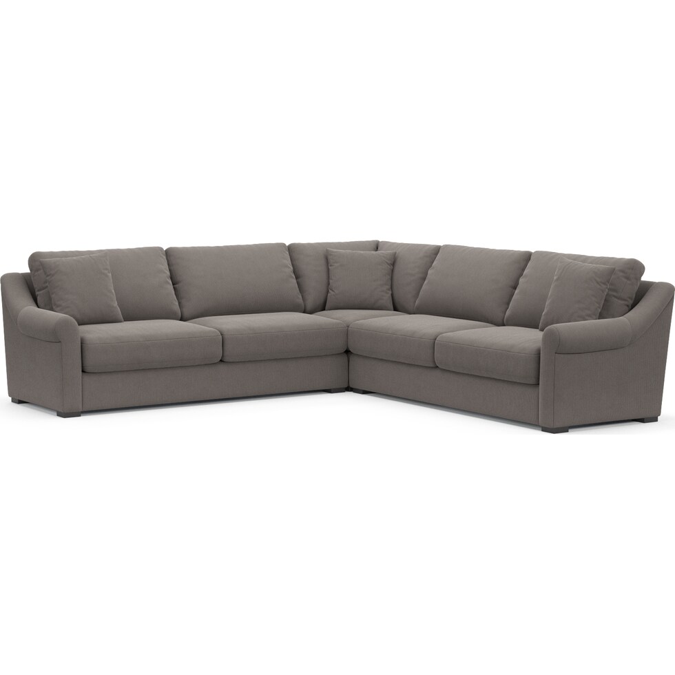 bowery gray sectional   