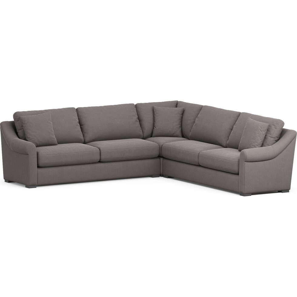 bowery gray sectional   