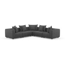 bowery gray sleeper sectional   