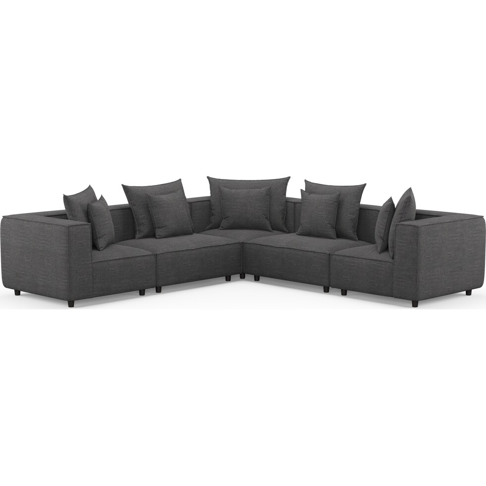 bowery gray sleeper sectional   