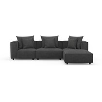 bowery gray sleeper sectional   