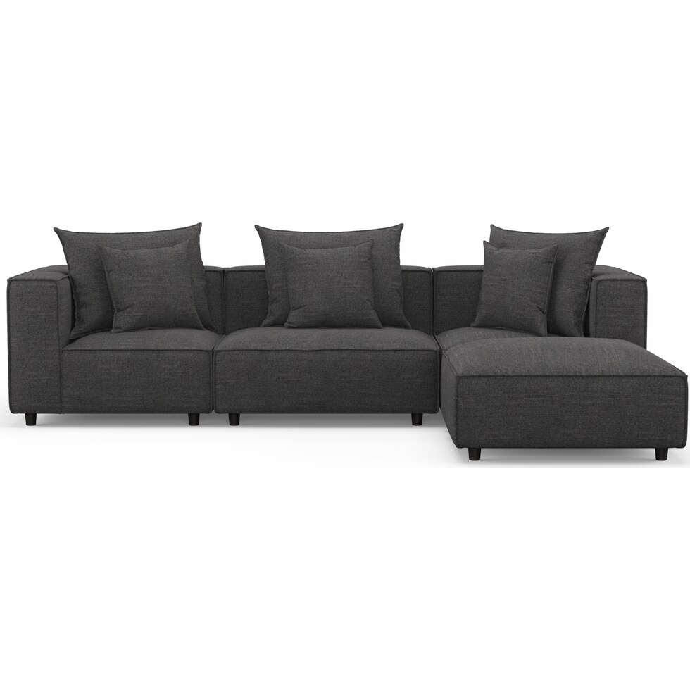 bowery gray sleeper sectional   