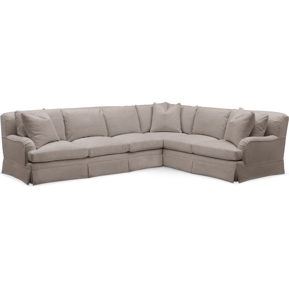 bowery gray sleeper sectional   