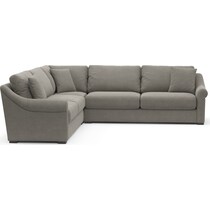 bowery gray sleeper sectional   