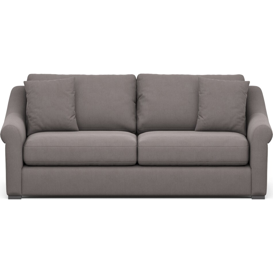 Bowery Foam Comfort 87" Sleeper Sofa Sublime Pewter Value City